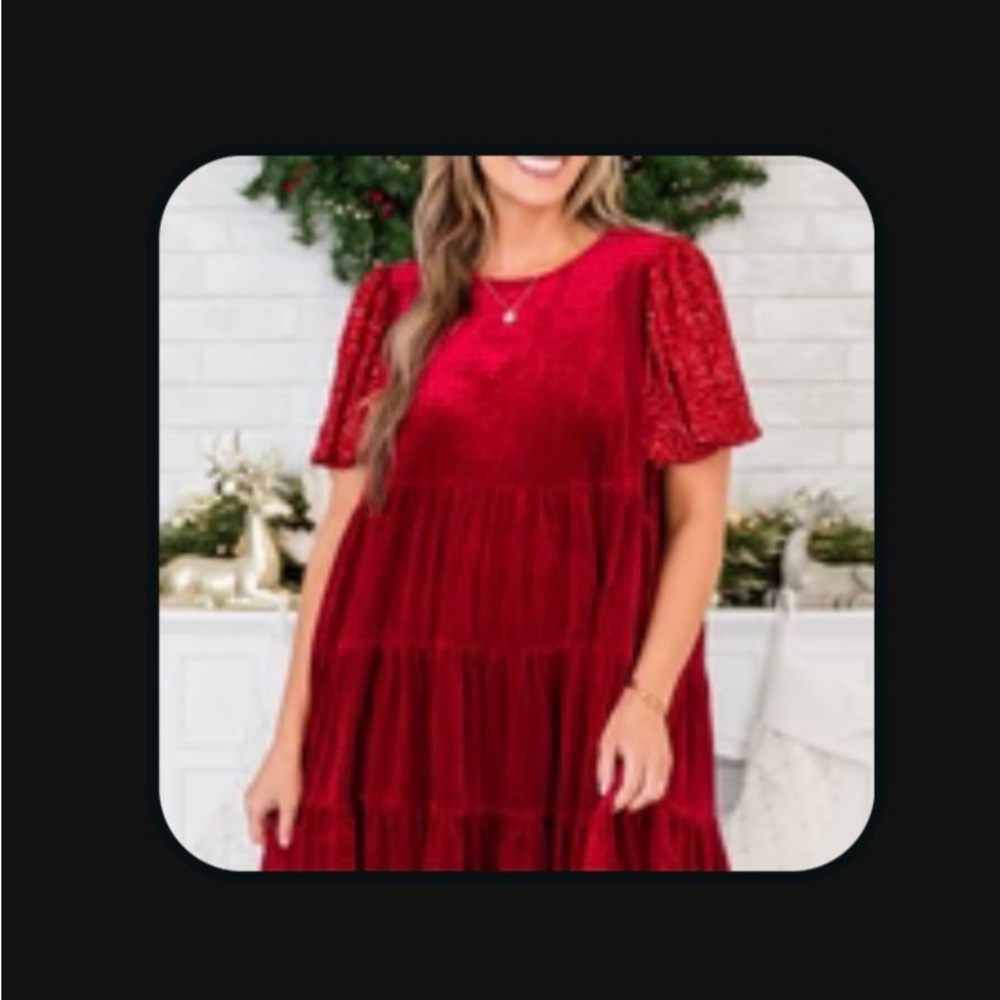 Chic Soul Red Mini Dress